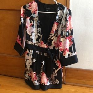 Silky printed romper